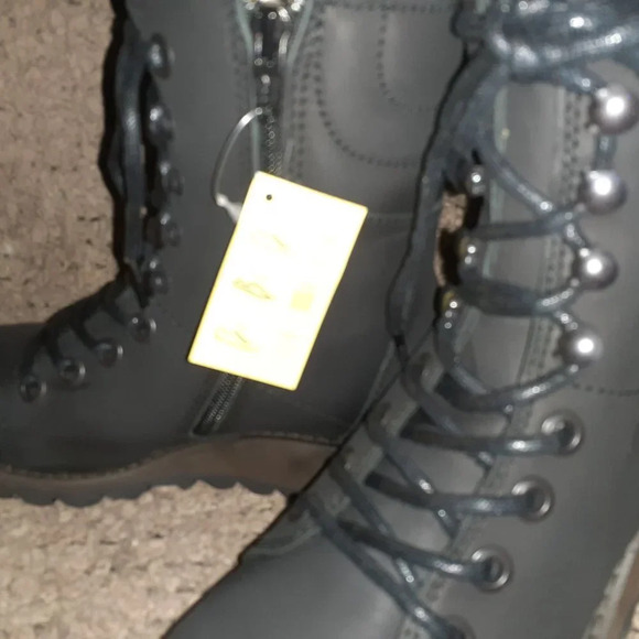 FLY London-SAME-109 FLY-Heritage Black Leather Combat Boots-Side Zip-Sz … - Picture 12 of 14